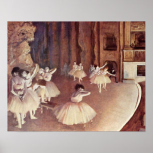 Edgar Degas - Dress rehearsal of ballet stage Poster