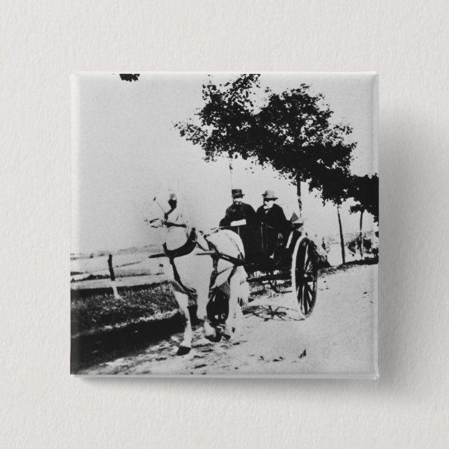 Edgar Degas | Edgar Degas and a friend 2 Inch Square Button (Front)