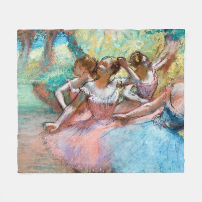 Edgar Degas - Four Ballerinas on Stage Fleece Blanket (Front (Horizontal))