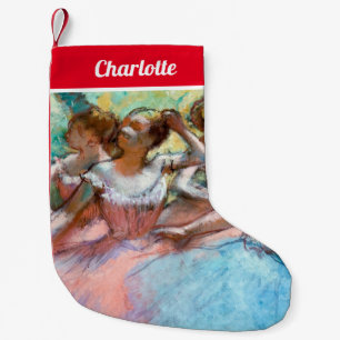 Edgar Degas - Four Ballerinas on Stage Small Christmas Stocking