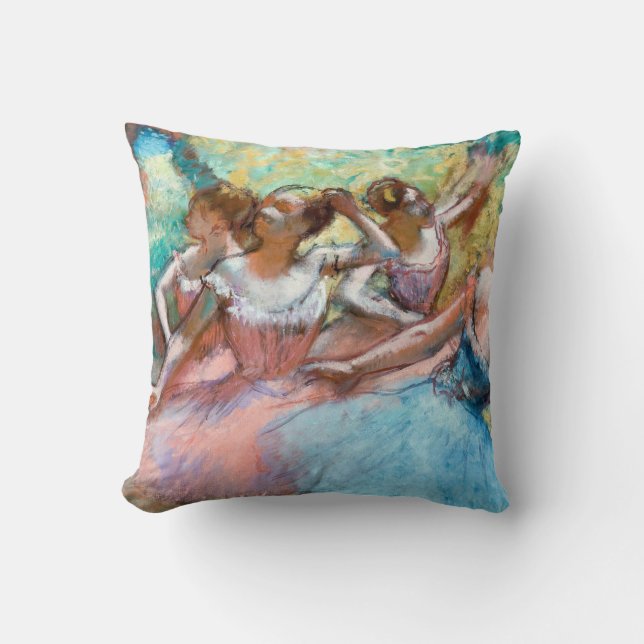 Edgar Degas - Four Ballerinas on Stage Throw Pillow (Front)