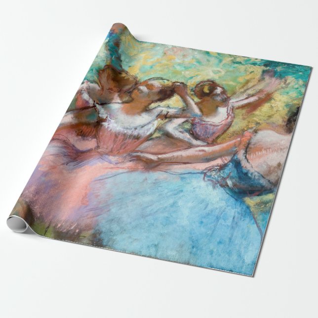 Edgar Degas - Four Ballerinas on Stage Wrapping Paper (Unrolled)