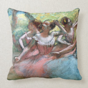 Edgar Degas   Four ballerinas on the stage Throw Pillow