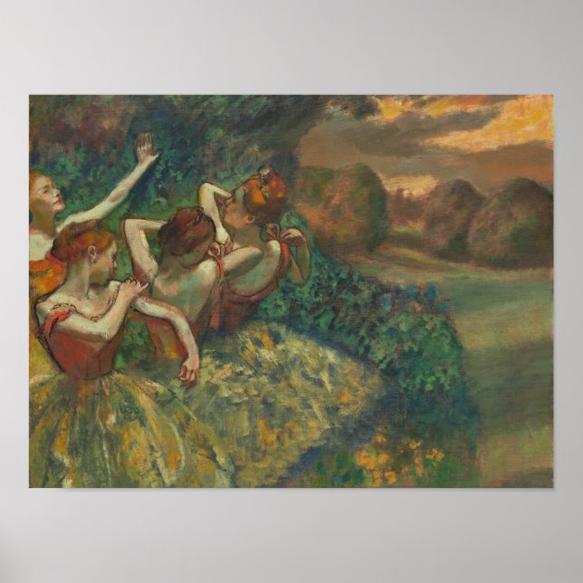 Edgar Degas Four Dancers Impressionist Poster (Front)