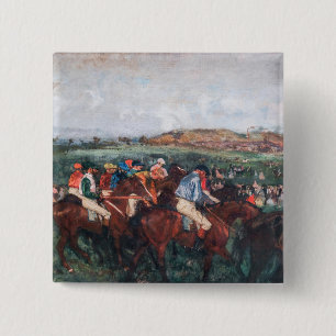 Edgar Degas - Gentlemen Race 2 Inch Square Button