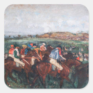 Edgar Degas - Gentlemen Race Square Sticker
