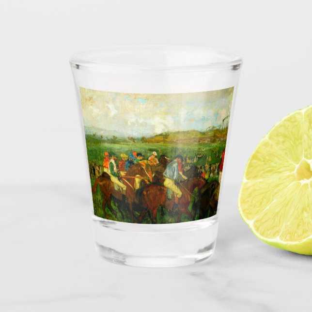 Edgar Degas Horseback Riding Shot Glass (Front)