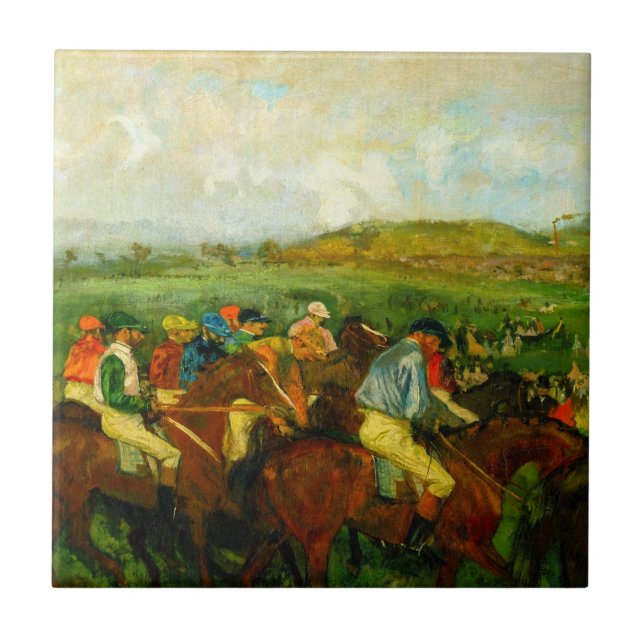 Edgar Degas Horseback Riding Tile (Front)