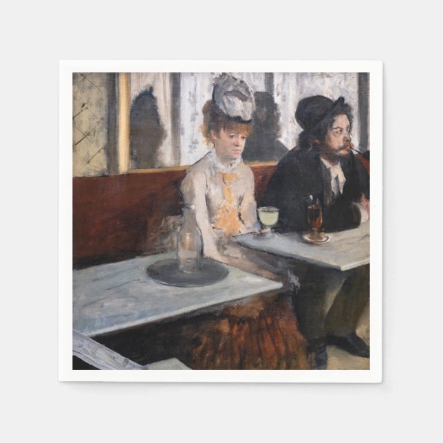 Edgar Degas - In a Cafe / The Absinthe Napkin (Front)