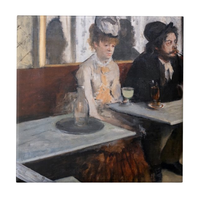 Edgar Degas - In a Cafe / The Absinthe Tile (Front)