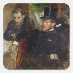 Edgar Degas Jeantaud, Linet and Laine, 1871 Square Sticker