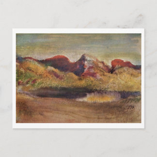 Edgar Degas - Lake & Mountains 1890-92 Pastel Postcard