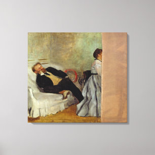 Edgar Degas Monsieur and Madame Edouard Manet Canvas Print