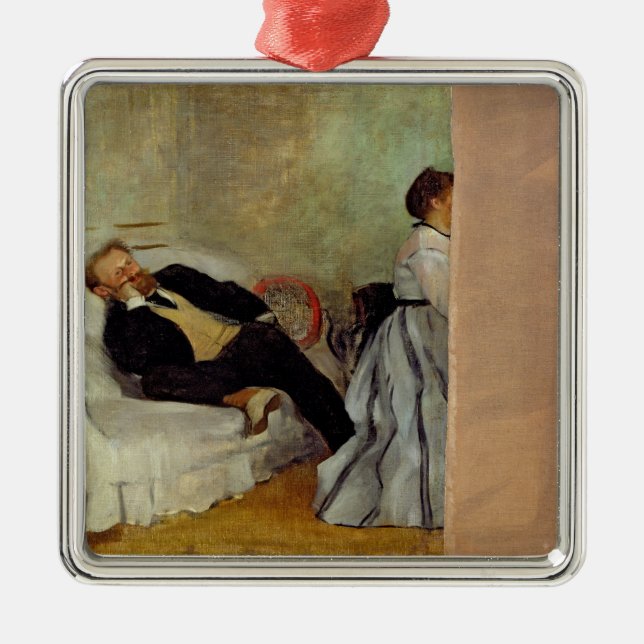 Edgar Degas | Monsieur and Madame Edouard Manet Metal Ornament (Front)