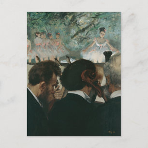 Edgar Degas   Orchestra Musicians   New Address Announcement Postcard