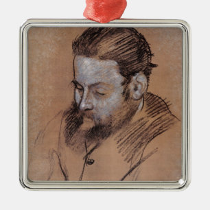 Edgar Degas Portrait of Diego Martelli Metal Ornament