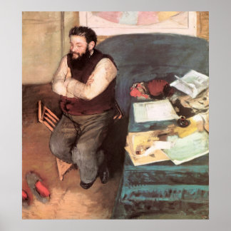 Edgar Degas Portrait of Diego Martelli Poster