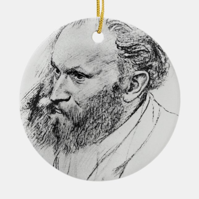 Edgar Degas | Portrait of Edouard Manet  Ceramic Ornament (Front)