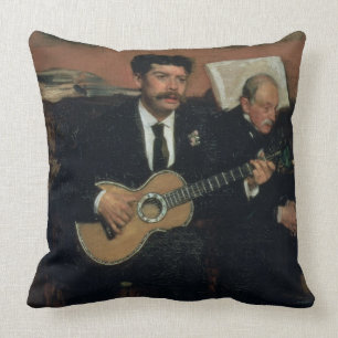 Edgar Degas   Portrait of Lorenzo Pagans Throw Pillow
