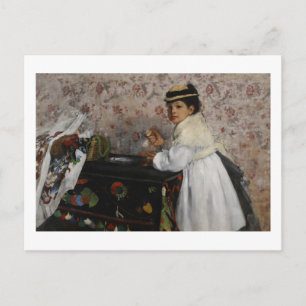 Edgar Degas Portrait of Mlle Hortense Valpin�on Postcard