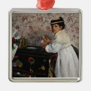 Edgar Degas   Portrait of Mlle Hortense Valpinçon Metal Ornament