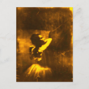 Edgar Degas Postcard with Golden Ballet Dancer
