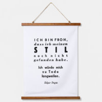 Edgar Degas Quote in German Lead Typesetting Print