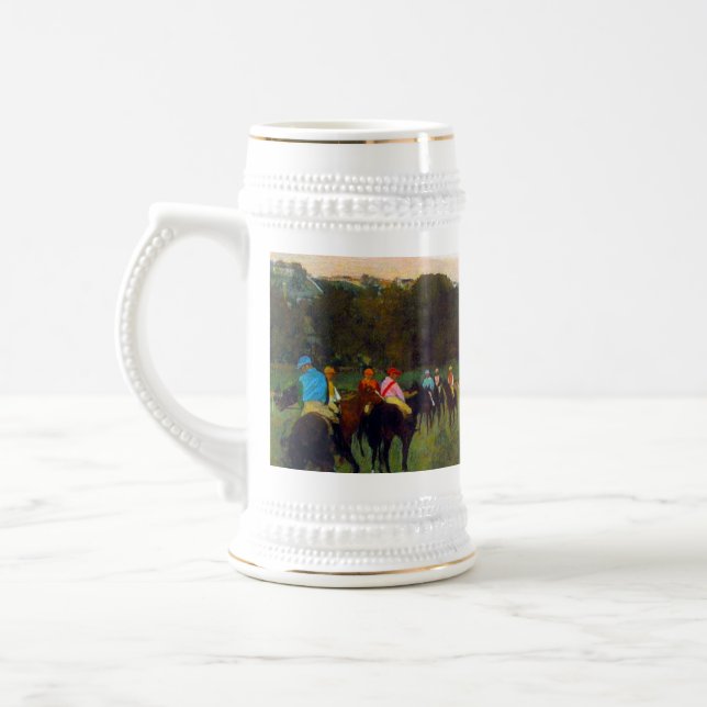 Edgar Degas Race Horses at Longchamp Beer Stein (Left)