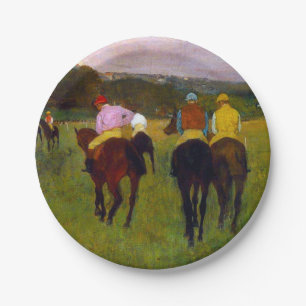 Edgar Degas Race Horses at Longchamp Paper Plate