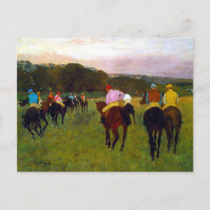 Edgar Degas Race Horses at Longchamp Postcard