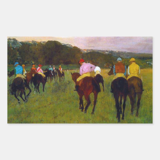 Edgar Degas Race Horses at Longchamp Sticker (Front)