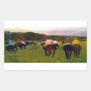 Edgar Degas Race Horses at Longchamp Sticker