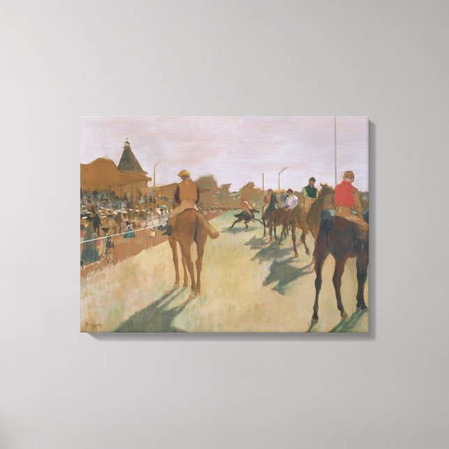 Edgar Degas | Race Horses in front of the Stands Canvas Print (Front)
