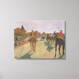 Edgar Degas   Race Horses in front of the Stands Canvas Print