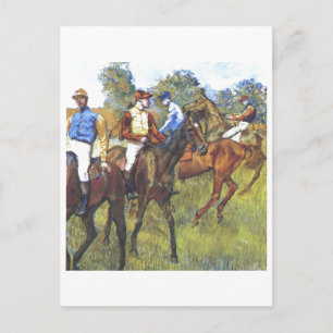 Edgar Degas - Race Horses Jockey Trees Rennpferde Postcard