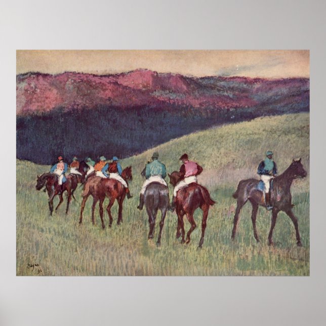 Edgar Degas - Race Horses Training 1894 racehorses Poster (Front)