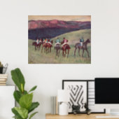 Edgar Degas - Race Horses Training 1894 racehorses Poster (Home Office)