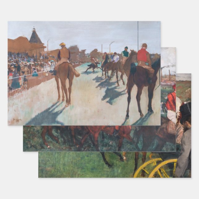Edgar Degas - Racing Selection Wrapping Paper Sheet (Set)