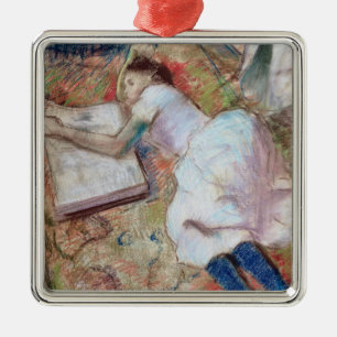 Edgar Degas Reader Lying Down, c.1889 Metal Ornament