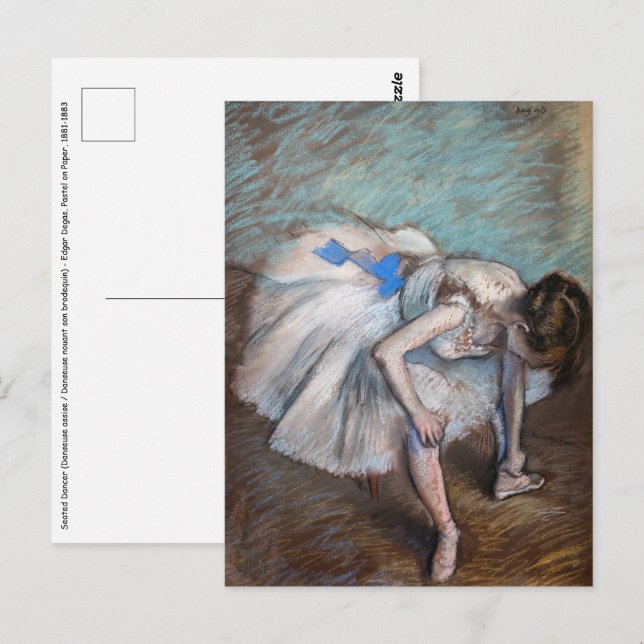 Edgar Degas - Seated Dancer Postcard (Front/Back)