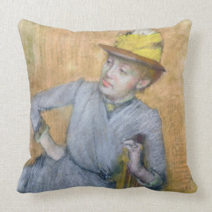 Edgar Degas Seated Woman, 1887 Throw Pillow