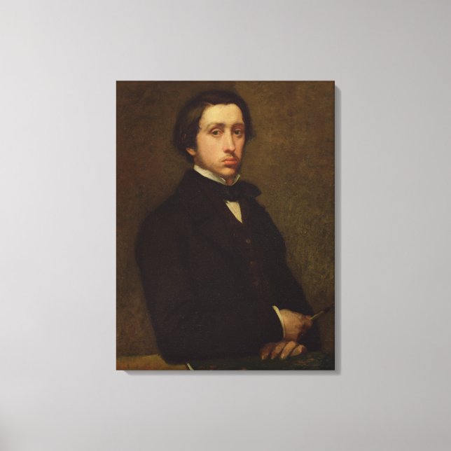 Edgar Degas | Self portrait, 1855 Canvas Print (Front)