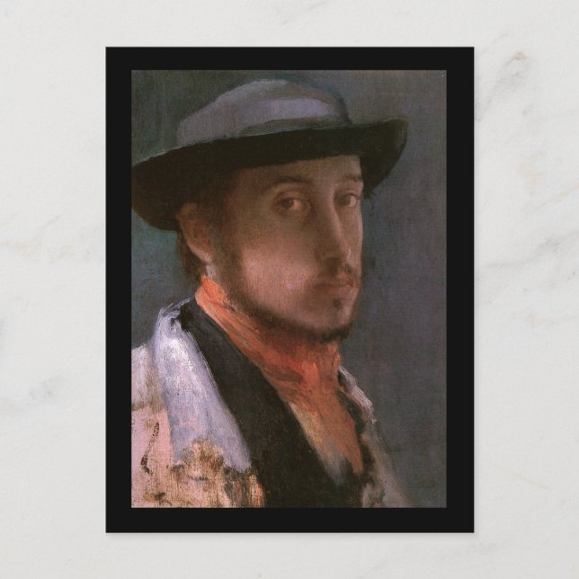 Edgar Degas Self Portrait Postcard (Front)