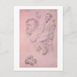 Edgar Degas Study for Portrait of Edouard Manet Postcard
