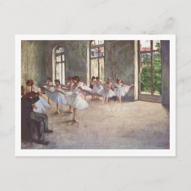 Edgar Degas | The Ballet Rehearsal | New Address Announcement Postcard (Front)