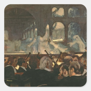 Edgar Degas   The ballet scene, Meyerbeer's opera Square Sticker