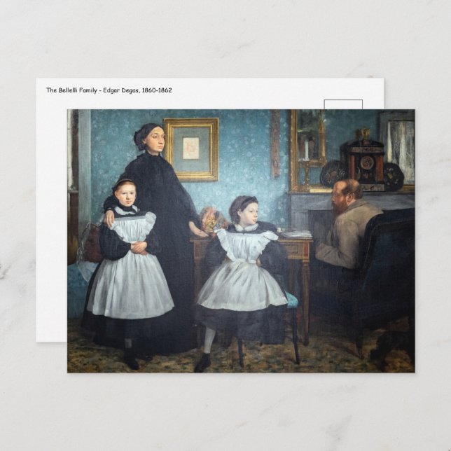 Edgar Degas - The Bellelli Family Postcard (Front/Back)