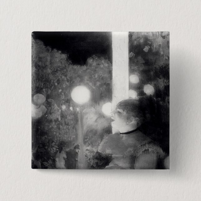 Edgar Degas | The Cafe Concert 2 Inch Square Button (Front)