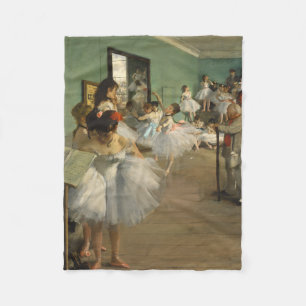 Edgar Degas-The dance class 1874 Fleece Blanket