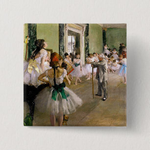Edgar Degas The Dance Class 2 Inch Square Button